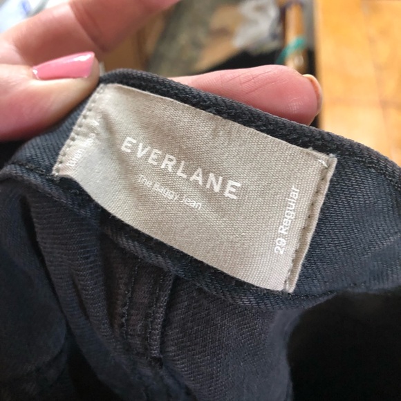 Everlane Women’s The Baggy Jeans Wide Leg Organic Cotton Washed Black- 29 - Picture 10 of 12